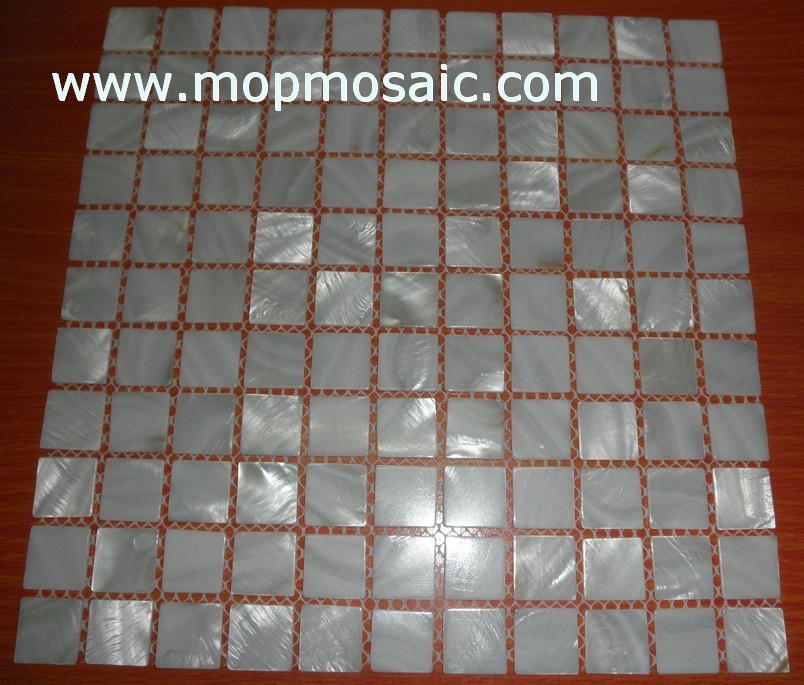white color freshwater shell mosaic