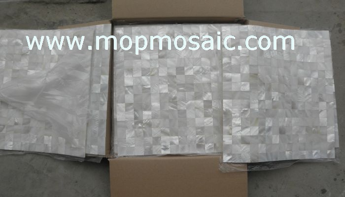 White shell mosaic,seamless mother of pearl mosaic