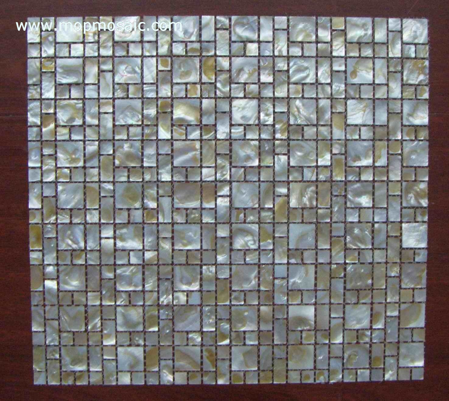 Dapple color shell mosaic backing on mesh