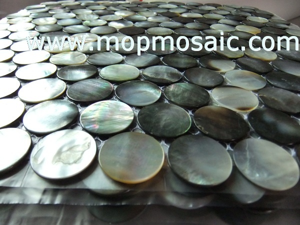Coin blacklip shell mosaic,mother of pearl shell tiles