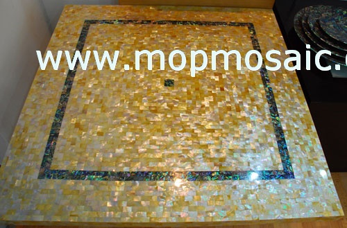 Block yellowlip mother of pearl panel,seamless shell Tiles