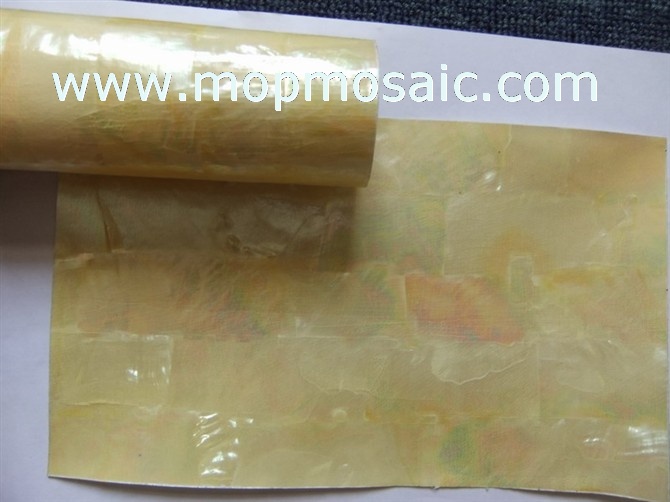 Flexible yellowlip shell paper,flexible yellow mother of pearl shell paper