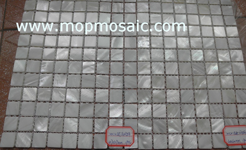 15X15mm Super pure white freshwater shell mosaic