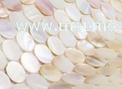 Natural color round mother of pearl mosaic