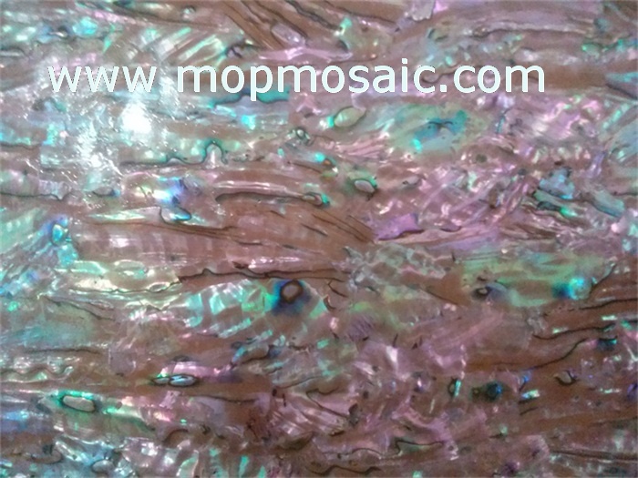 Dyed pink abalone shell paper
