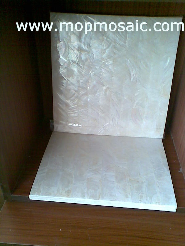 300x300mm white river shell paper