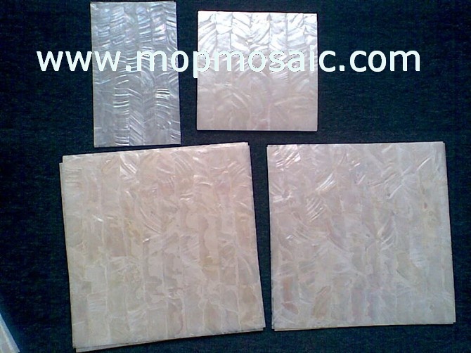 300x300mm white river shell paper