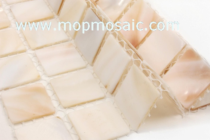 25x25mm natural color mother of pearl shell mosaic