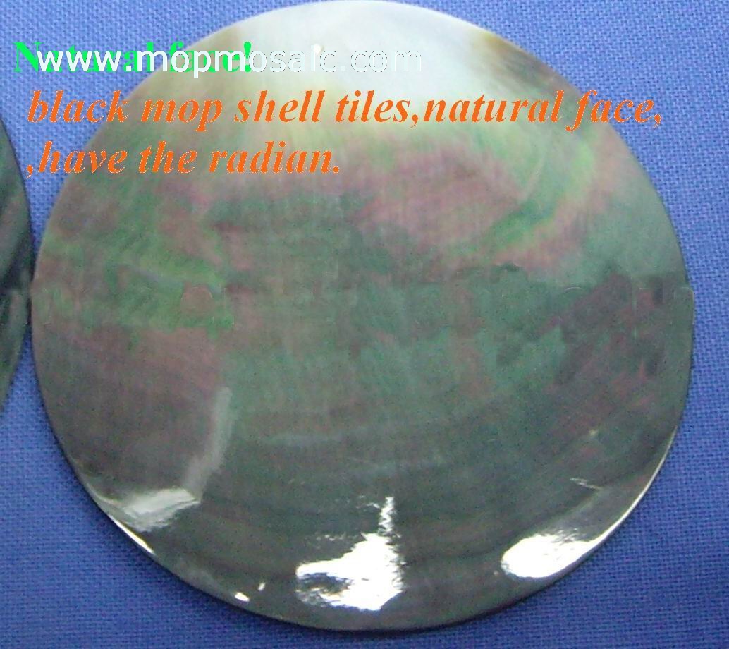 Black coin mother of pearl tiles