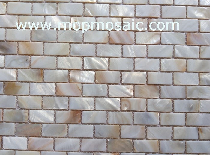 15x30mm natural color freshwater shell mosaic